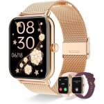 Montre connect�e femme avec appel bluetooth 3 bracelets 18smartwatch pour ios android smart watch 110 ...