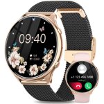 Montre connect�e femme avec appel bluetooth 5. 2 1. 39 hd ronde smartwatch avec 2 bracelet 120 + modes ...