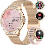 Montre connect�e femme bluetooth appels pour android ios 132 hd full touch screen smartwatch diamant ...