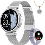 Montre connect�e femme avec bluetooth1. 27hd smartwatch avec colliersommeil / fonction f�minine / fr�quence ...