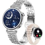 Montre connect�e femme sport: argent etanche smartwatch fitness femme podometre - appel bluetooth montres ...