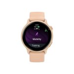 Montre connecte garmin vvoactive 6 lunette metallic pink dawn avec botier rose pche