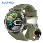 Montre connect�e homme 1. 45 �cran smartwatch avec led lampe torche pour android ios etanche ip68 appel ...