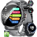 Montre connecte homme avec 800 mah grande batterie 185? hd cadran rond bluetooth appels smartwatch homme ...