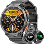 Montre connect�e homme avec appels bluetooth �cran hd 1. 85730mah ip68 �tanche tracker de fitness avec ...