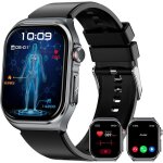 Montre connecte homme femme ecg / hrv / imc 204 cran amoled batterie extra - large appels bluetooth ...