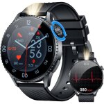 Montre connect�e homme smartwatch ecg: 1. 56 amoled �cran ronde montre hommes avec appel bluetooth lampe ...