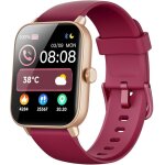 Montre connect�e idw19 rouge alexa int�gr�e �tanche ip68 fitness tracker avec moniteur de fr�quence cardiaque ...