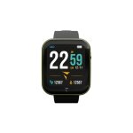 Montre connect�e techmade bo�tier vert & bracelet noir ? unisexe tm - talk - gr2