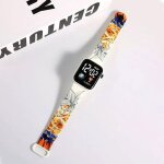 Montre digitale enfant ? dragon ball z ? goku super saiyan ? led lumineuse & bracelet rglable