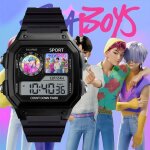 Montre digitale starboys noire ? accessoire sport & mode inspir k - pop