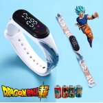 Montre dragon ball super lcd tactile + porte - cl�s dbz offert