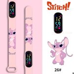 Montre enfant angel ? bracelet led digital rose ? montre fille dessin anim� stitch