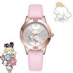 Montre enfant cinnamon roll rose style licorne cadran analogique bracelet souple