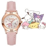 Montre enfant fille style my melody kawaii rose cadran analogique bracelet souple