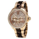 Montre femme - michael kors - mk6159 - or rose - caille de tortue - 5 atm
