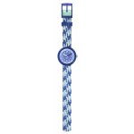 Montre enfant - flik flak - braid in blue - cadran bleu - bracelet tissu - rsistant aux chocs