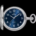 Montre gousset - festina - f2021 / 2 - homme - acier inoxydable - cadran bleu - 49mm