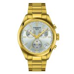 Montre homme - tissot - pr100 chrono - acier doré - verre saphir - Étanchéité 10 atm Montre homme - tissot - pr100 chrono - acier doré - verre saphir - Étanchéité 10 atm