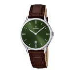 Montre homme bracelet cuir - festina - montre festina classic cadran vert
