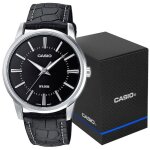 Montre homme casio mtp - 1303pl - 1aveg - quartz - cuir naturel - rsistance 5 bar - botier acier inoxydable ...