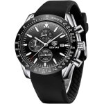 Montre homme chronographe pour homme mouvement  quartz bracelet en cuir montre de sport daffaires de ...