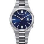Montre hommes citizen - nj0150 - 81l - gris acier inoxydable - 5 atm - date et aiguilles lumineuses