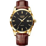 Montre homme montres pour homme etanche cuir quartz businessmens watches avec date - cadeau anniversaire ...