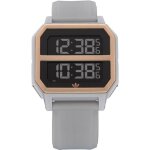 Montre - adidas - archive r2 - quartz - digital - rectangulaire - silicone