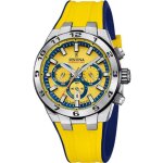 Montre homme festina f20671 / 4 bike jaune bracelet caoutchouc