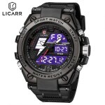 Montres hommes - licarr - led digital - chronographes - double affichage - montres � quartz - r�veils ...