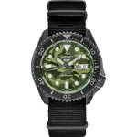 Montre - seiko - 5 srpj37 - mcanique - cadran vert - bracelet tissu noir