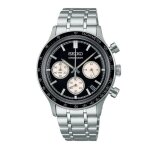Montre homme - seiko - montre seiko chrono - acier inoxydable - cadran noir - �tanch�it� 100m