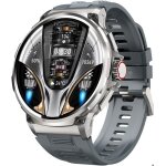 Montre intelligente militaire ronde hd de 185 pouces pour hommes (passer / recevoir des appels) pour ...