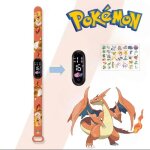 Montre lcd pok�mon m�ga - dracaufeu y + planche de tatouage offerte
