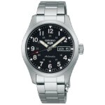 Montre mécanique - seiko - 5 srpj81 - acier inoxydable - cadran noir - bracelet argent Montre mécanique - seiko - 5 srpj81 - acier inoxydable - cadran noir - bracelet argent