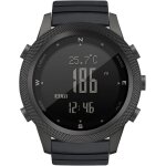 Montres militaires avec boussole homme montre tactique numrique randonne baromtre (noir) 2