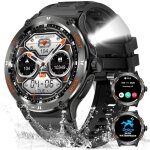 Montre militaire homme 1. 53 lampe torche boussole batterie 500mah �tanche 3atm cardio 24h