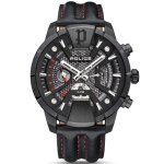 Montre - police - huntley - 48mm - Étanchéité 5atm - cuir noir Montre - police - huntley - 48mm - Étanchéité 5atm - cuir noir