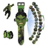 Montre  projecteur - hulk - enfant - 24 images - bracelet en silicone - vert
