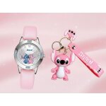 Montre rose + porte - cl�s stitch & angel ? �dition sp�ciale
