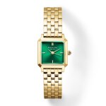 Montre - rosefield - boxelle emeraude - acier plaqu� or - cadran vert - mouvement quartz