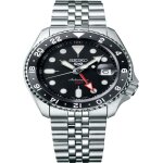 Montre - seiko - 5 sports style gmt - noir - acier - automatique Montre - seiko - 5 sports style gmt - noir - acier - automatique