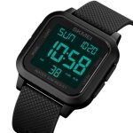Montre sport - numrique led - tanche 5 atm - bracelet tpu - carre