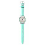 Montre - swatch - beach hour - silicone et plastique - cadran bleu - analogique
