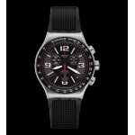Montre - swatch - very dark grid - cadran bross soleil - bracelet en caoutchouc noir - mixte