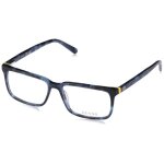 Montures de lunettes homme - guess - bleu - rectangulaire - taille 54 - longueur bras 145 mm - largeur ...
