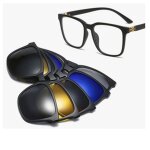 Monture de lunettes unisexe � lentilles magn�tiques interchangeables et tendance