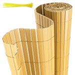 Monucep canisse en pvc facile � installer ? brise - vue d�coupable pour jardin balcon et cl�ture bambou ...