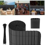 Monucep canisse en pvc facile � installer ? brise - vue d�coupable pour jardin balcon et cl�ture gris ...